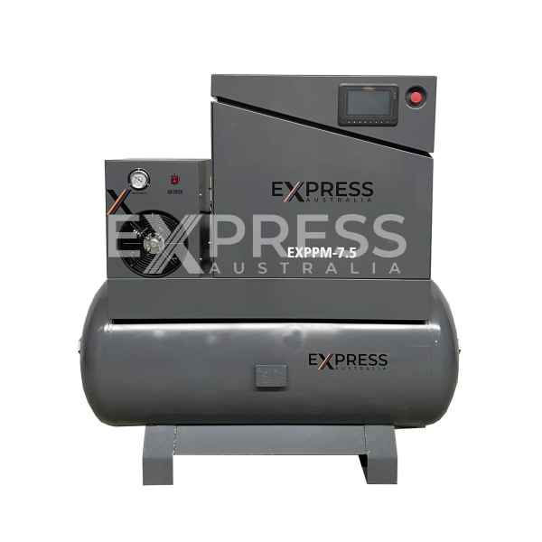 Express Screw Compressor PM VSD Package 5.5kW (7.5HP) with tank and dryer